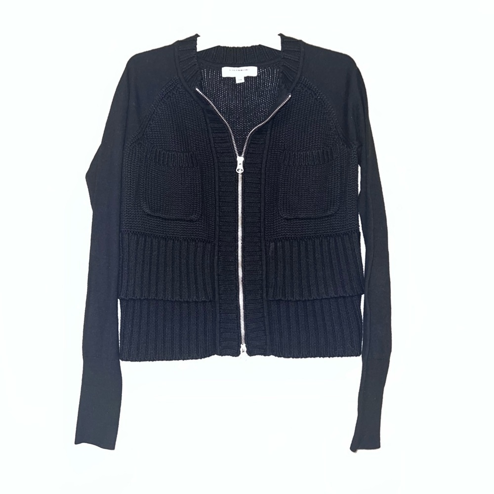 Kaufmanfranco Black Wool Blend Sweater Jacket Zip